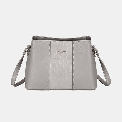 David Jones PU Leather Crossbody Bag Grey One Size