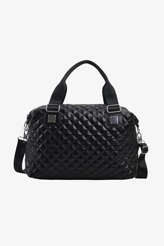 PU Leather Handbag Black One Size