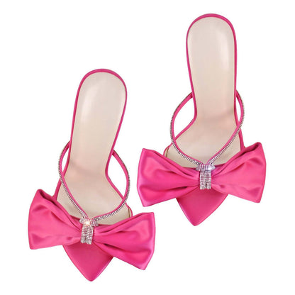 European & American Pointed Bow High Heel Sandals | Sexy & Fashionable Women's Footwear