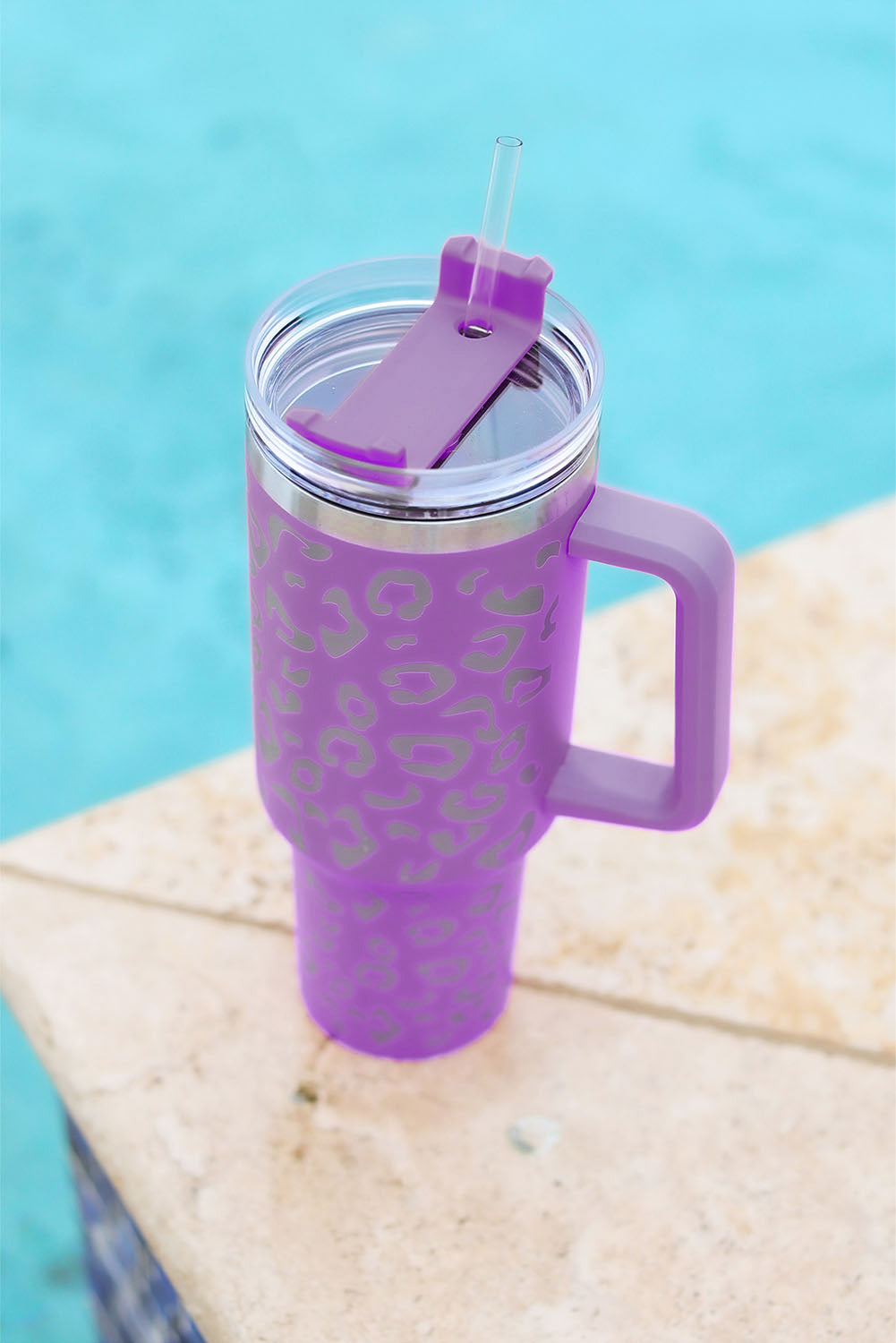 Purple Leopard Spotted 304 Stainless Double Insulated Cup 40oz