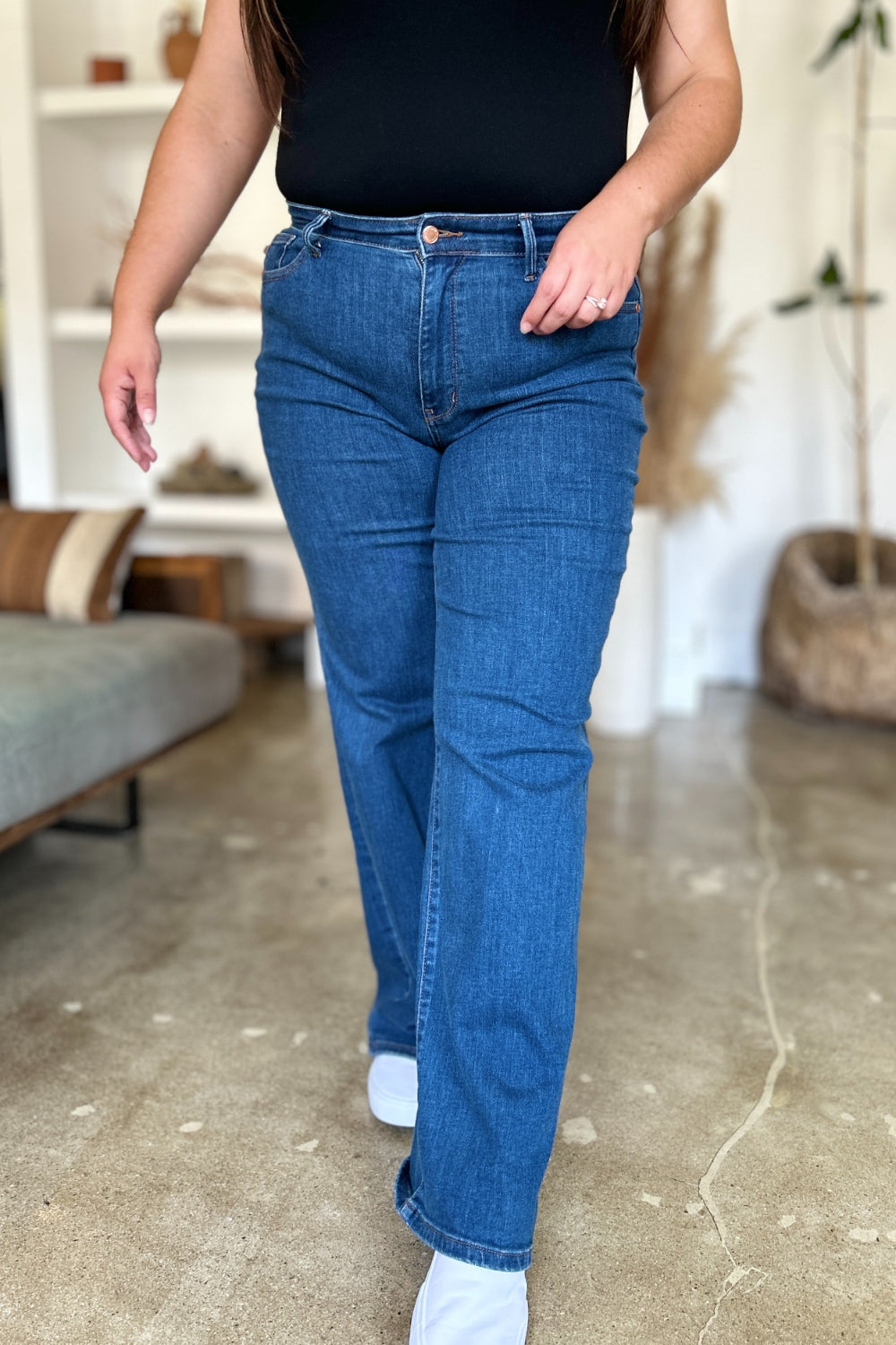 Judy Blue Full Size High Rise Straight Jeans Medium