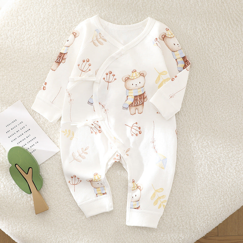 Long Sleeve One-piece Rompers Cute Pure Cotton Kite Runner Bear