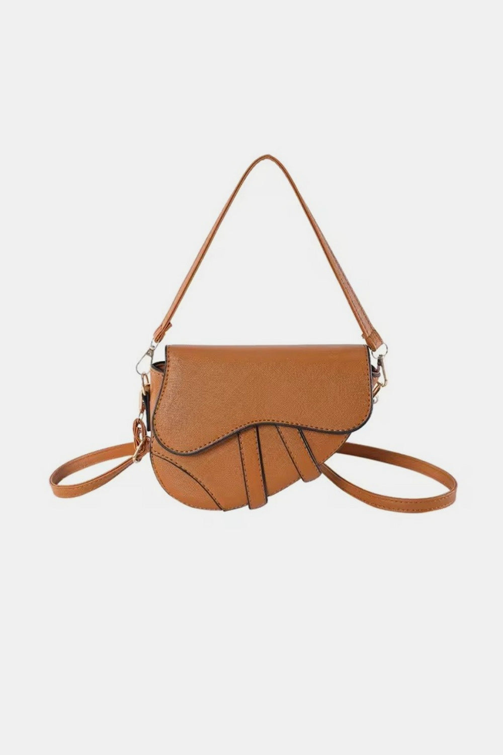 Zenana Zenana Crossbody Saddle Bag Camel One Size