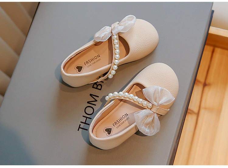 White Pearl Little Girl Baby Princess Shoes