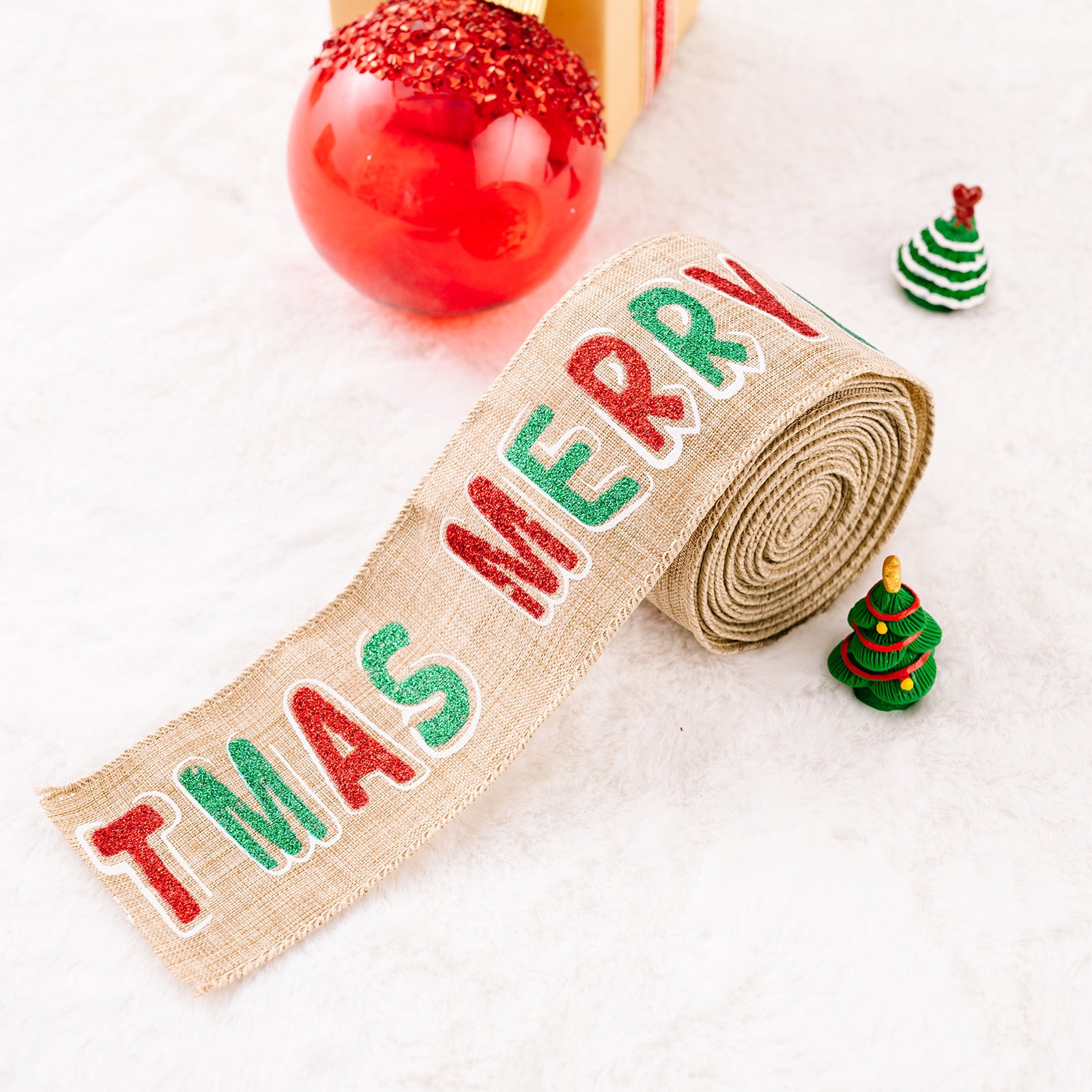 Christmas Polyester Ribbon Style B One Size