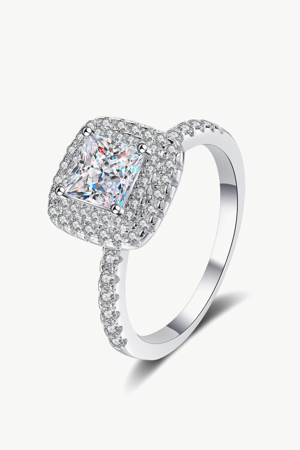 Sterling Silver 1 Carat Moissanite Ring - Thandynie