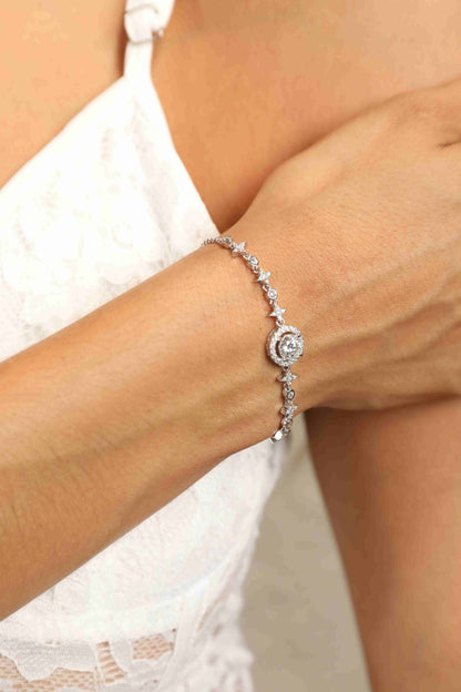 Adored Show You The Way Moissanite Bracelet Silver One Size