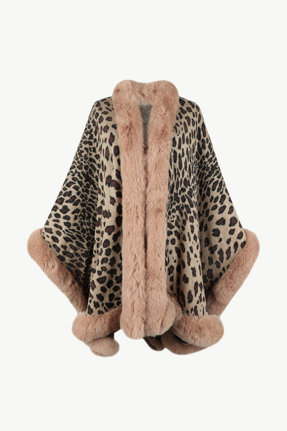 Leopard Open Front Poncho - Thandynie