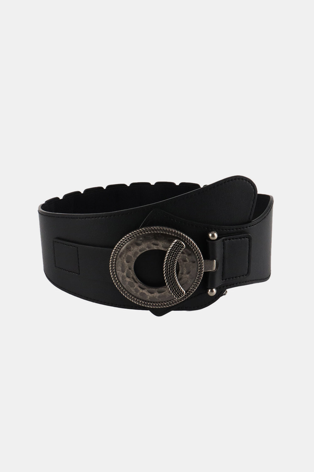 Retro Elastic Wide Belt Black One Size