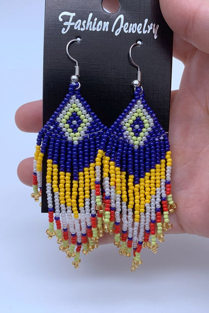 Beaded Dangle Earrings Style H One Size