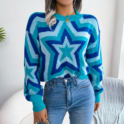 Star Round Neck Sweater