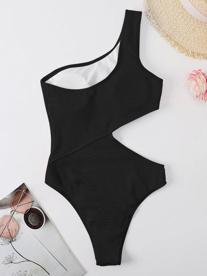 Chic Cutout One-Shoulder One-Piece Swimsuit