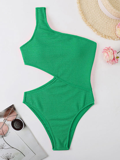 Chic Cutout One-Shoulder One-Piece Swimsuit