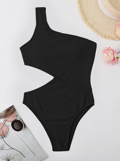 Chic Cutout One-Shoulder One-Piece Swimsuit