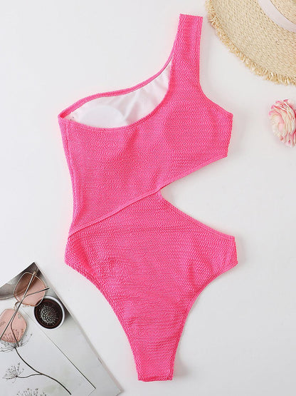 Chic Cutout One-Shoulder One-Piece Swimsuit