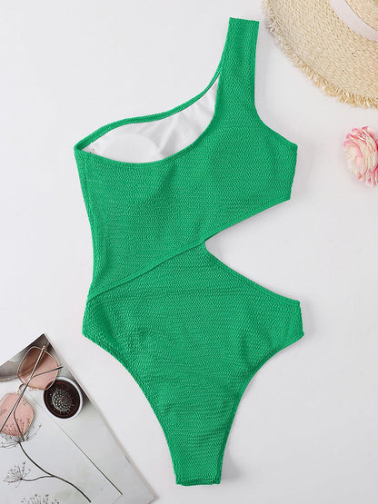 Chic Cutout One-Shoulder One-Piece Swimsuit