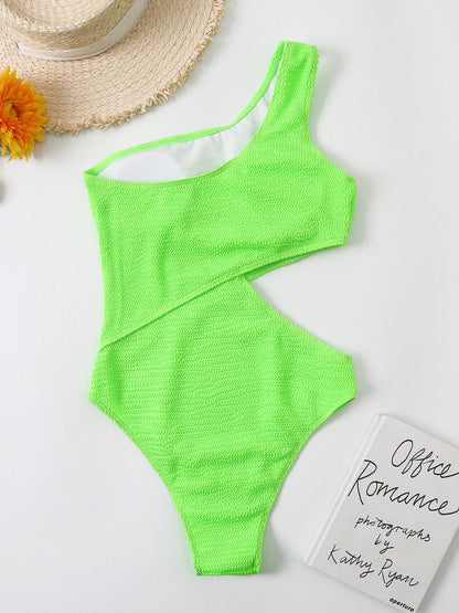 Chic Cutout One-Shoulder One-Piece Swimsuit