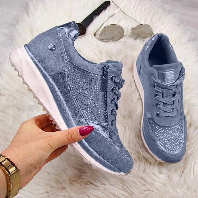 Women's Thick-Soled Dad Shoes | Casual Solid Color Sponge Cake Heel Sneakers