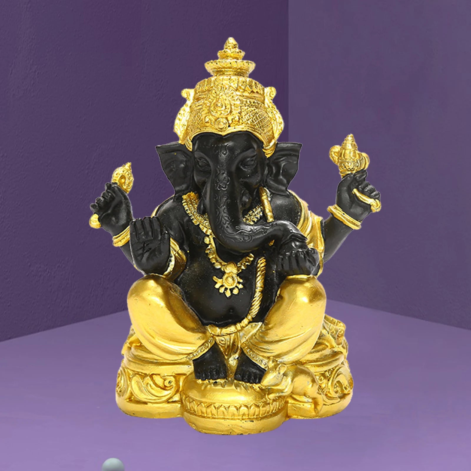 Lord Ganesha Figurine – Resin Hindu Statue for Feng Shui, Home, and Office Décor