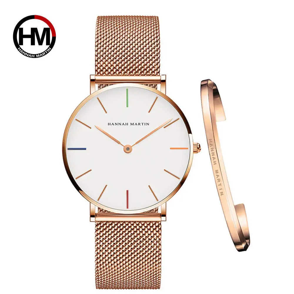 2023 Women's Rose Gold Mesh Quartz Watch 3690-B36-WFF-SZA-F CHINA