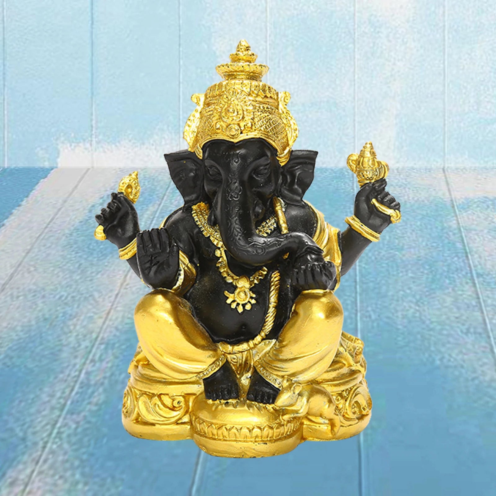 Lord Ganesha Figurine – Resin Hindu Statue for Feng Shui, Home, and Office Décor