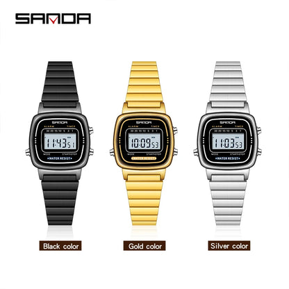 SANDA 6053 LED Digital Watch | Fashionable Waterproof Sport Watch for Boys & Women with Stopwatch and Multiple Features