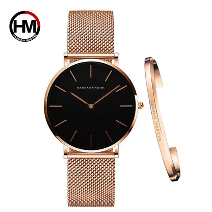 2023 Women's Rose Gold Mesh Quartz Watch CH36-WFF-SZA-F CHINA