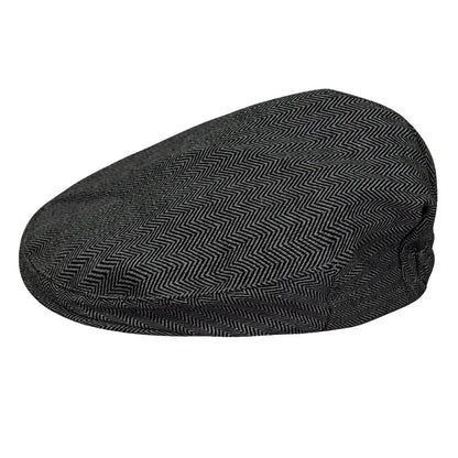 Classic Baby Boy Newsboy Cap - Herringbone Pattern for Special Occasions 1