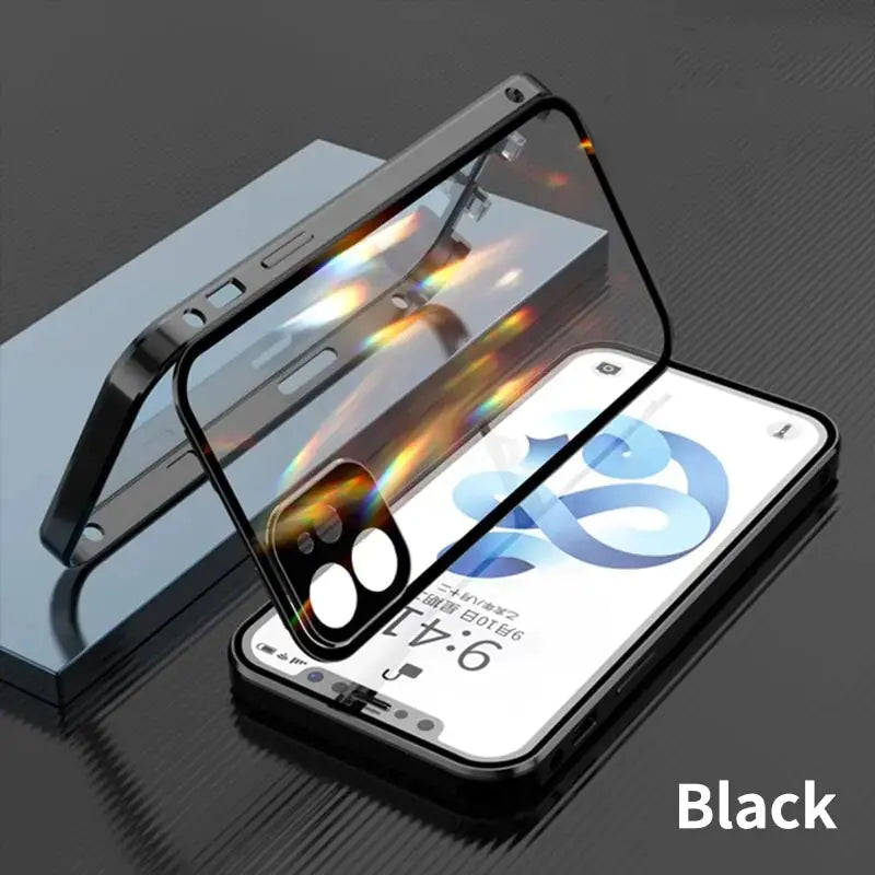 Magnetic Waterproof Adsorption Phone Case Black For iphone