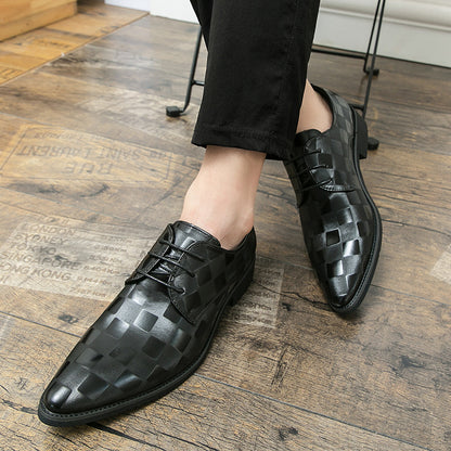 Plus Size Pointed Leather Shoes Fashion Men