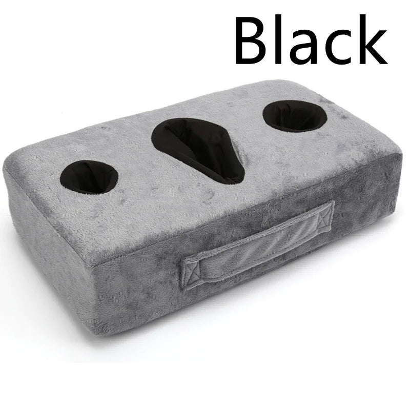 Anti-Overflow Couch Cup Holder Black Rectangle