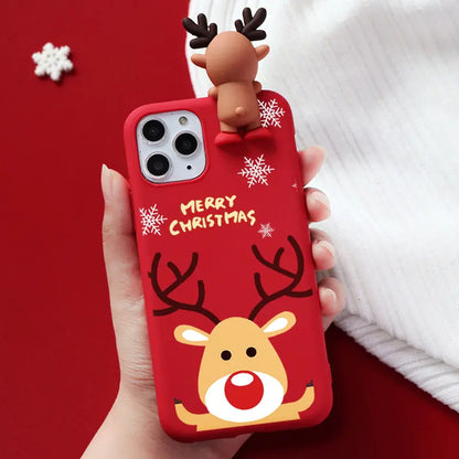 Christmas Soft Phone Case Red 1 For iPhone XS