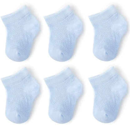 3Pairs/lot Summer Baby Thin Mesh Cotton White Pink Ankle Short Sock for Toddler Kids Boys Girls Breathable Soft Stretch Socks blue