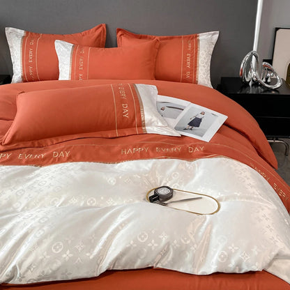 Luxury Jacquard Duvet Set with Pillowcases, 3/4 Pieces