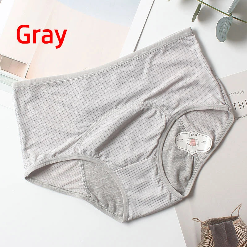 Women Leak Proof Menstrual Period Panties Underwear Physiological Antibacterial Briefs Pants Leakproof Women Period Underwear Gray 1pc