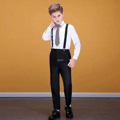 Children's Sky Blue Formal Suit - Flower Boys Wedding Tuxedo for Evening Parties, Graduations, and Special Events SHIRT PANTS