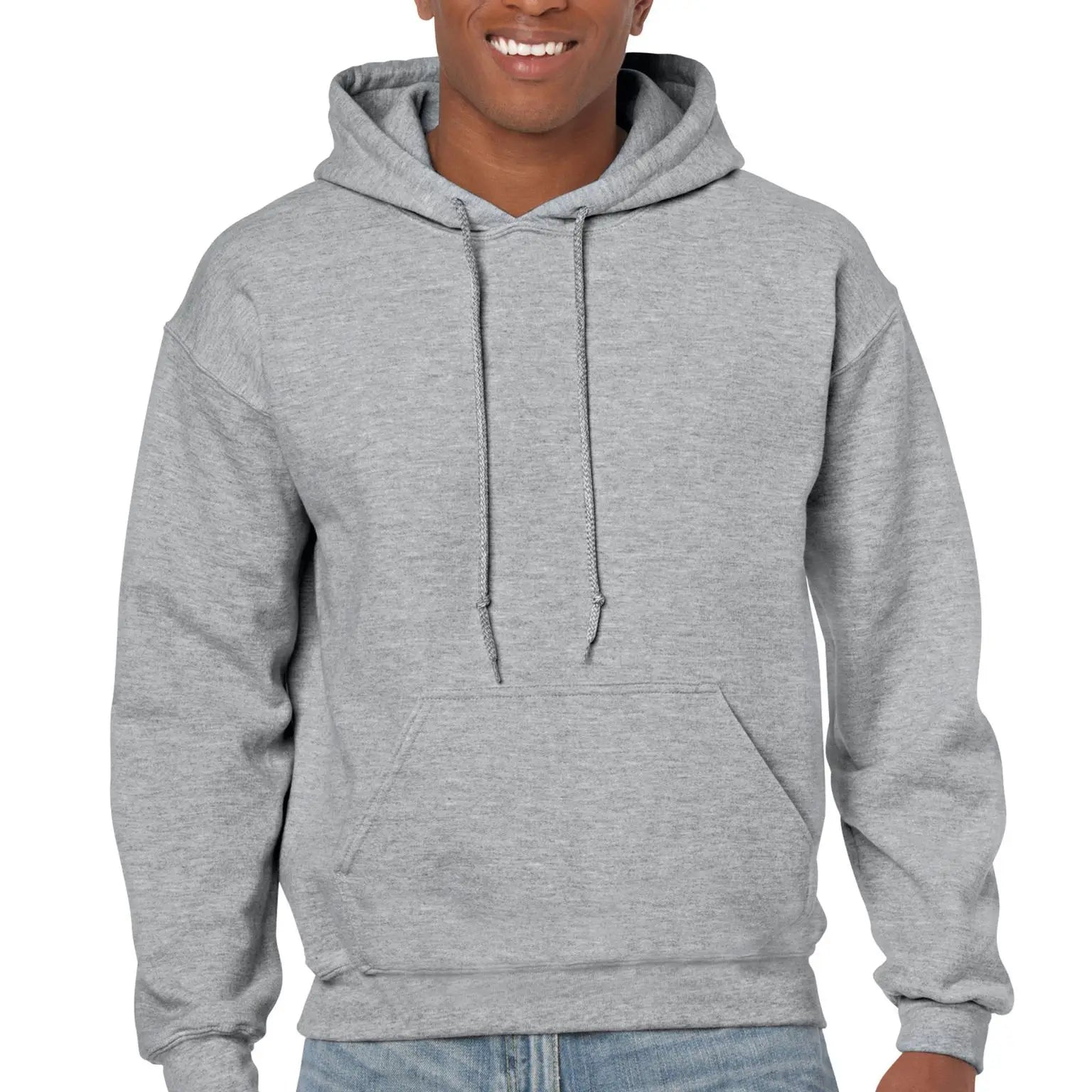 Gildan Men's Casual Fleece Pullover Hoodie – Hip Hop Sportswear, High-Quality Fashion Hoodie GREY