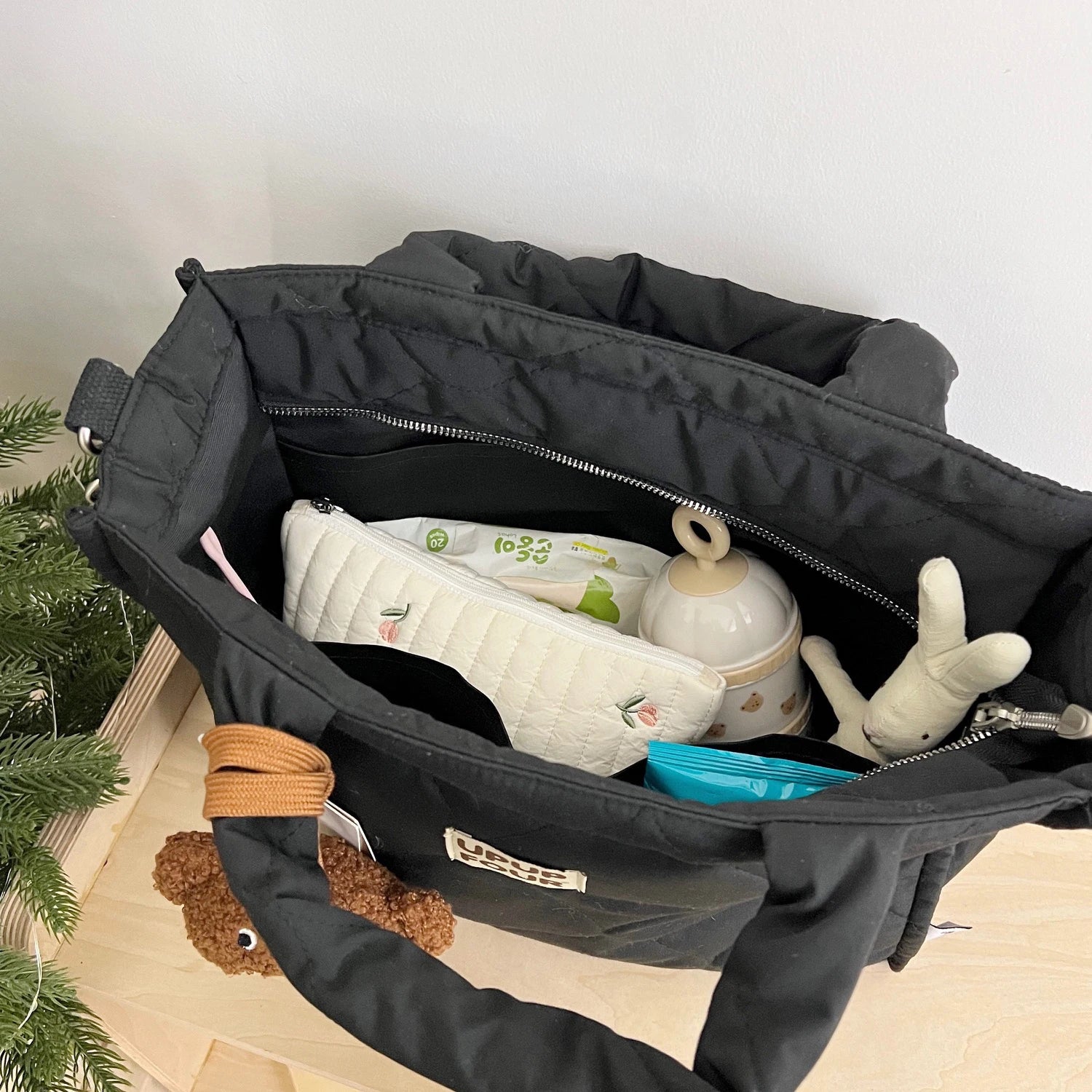 Large Capacity Mommy Bag Tote Maternity Bag Baby Stroller Hanging Bag Nappy Bags Multifunctional Storage Handbag Baby Items