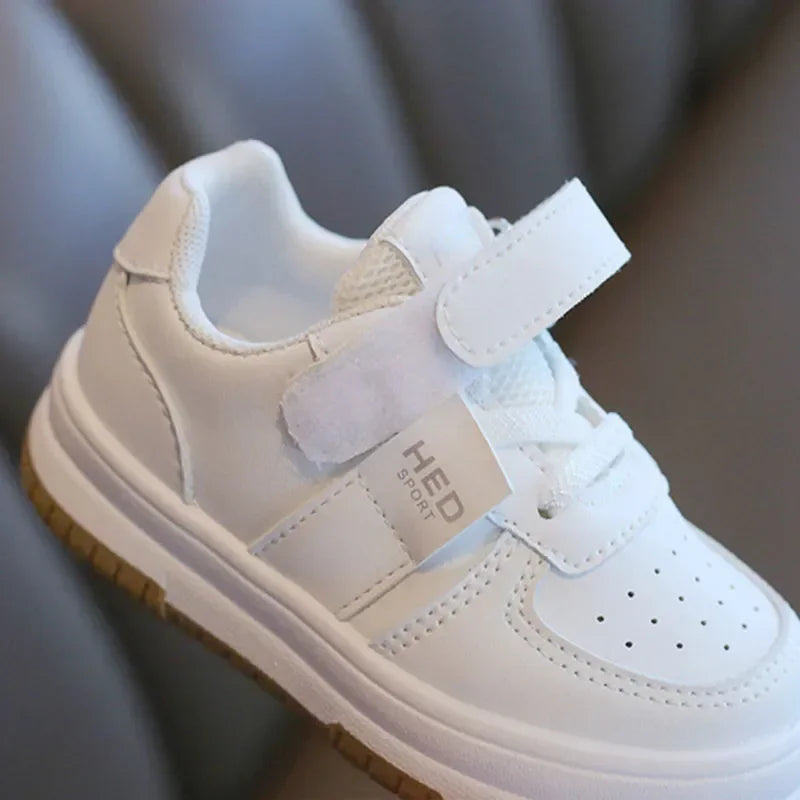 Fashion Platform Shoes for Kids – All-White Sneakers for Boys & Girls, Sizes 21-32 (2024 Spring/Autumn)