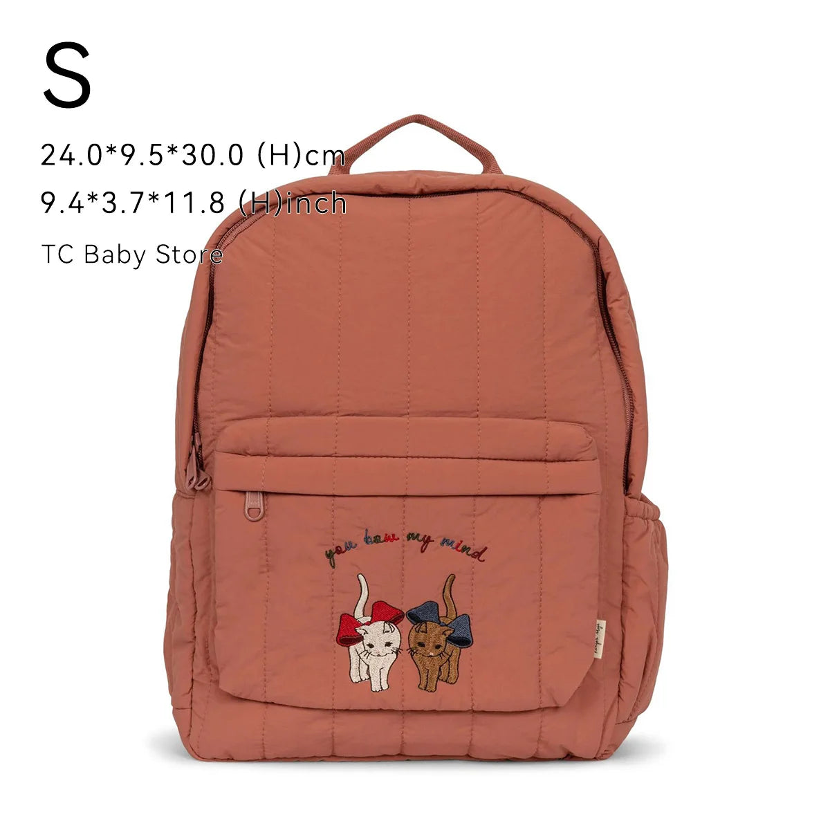 KS Baby Backpack Kids Schoolbag Kindergarten Bags Brand Cherry Lemon Children's Boys Girls Mom Traveling Storage Bag Wholesale S 07 Bow Cat