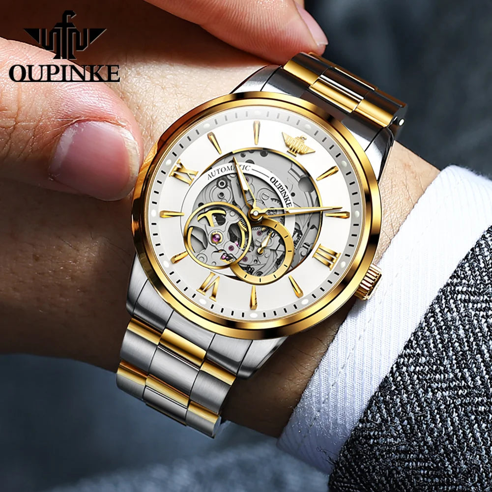 OUPINKE Men's Automatic Watch Japan Movement Waterproof Wristwatch