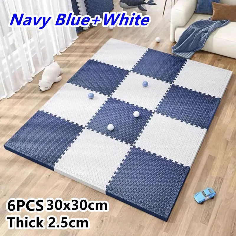 Tatame Baby Play Mat Thick 25mm Baby Activity Gym Play Mats 6PCS 30x30cm Play Mats for Baby Mat Tatames Kids Carpet Puzzle Mat 6PCS 30x30cm-A