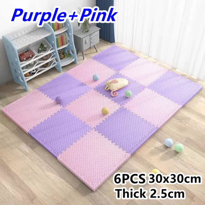 Tatame Baby Play Mat Thick 25mm Baby Activity Gym Play Mats 6PCS 30x30cm Play Mats for Baby Mat Tatames Kids Carpet Puzzle Mat 6PCS 30x30cm-H