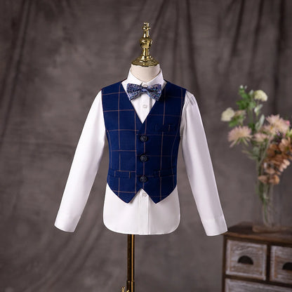 Flower Boys Wedding Suit - Children's Formal Blazer Set for Birthday Photos, School Graduation, and Performances