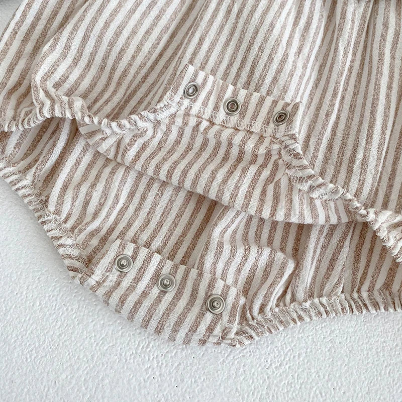 Newborn Toddler Baby Girls Stripe Jumpsuit Summer Sweet Fashion Baby Girls Sleeveless Kids Princess Dress Girls Sister Clothes