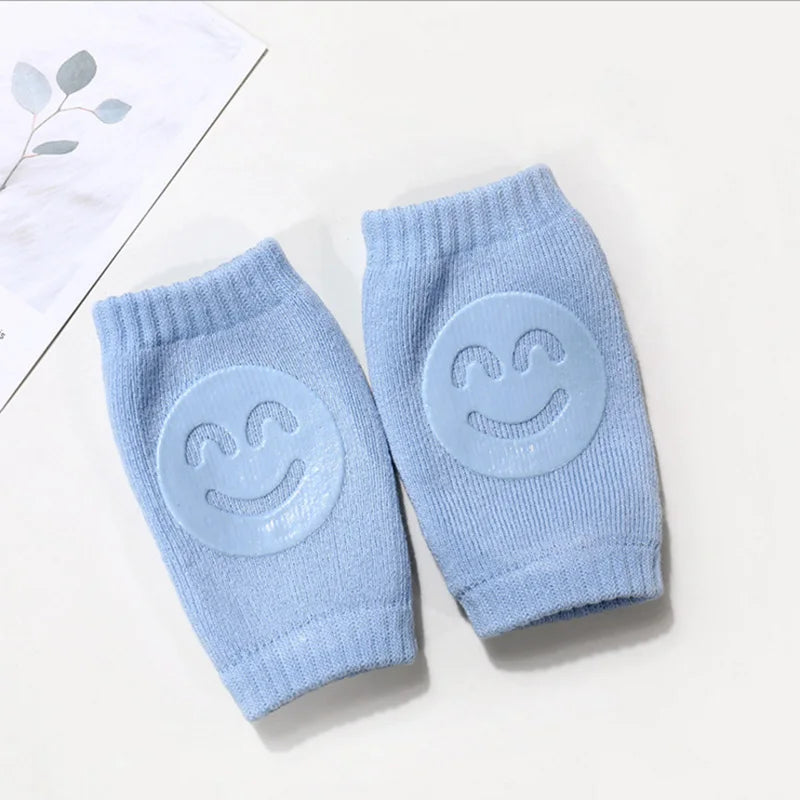 Baby Knee Pad Kids Safety Crawling Elbow Cushion Infants Toddlers Protector Safety Knee Pad Leg Warmer Girls Boys Accessories straight blue