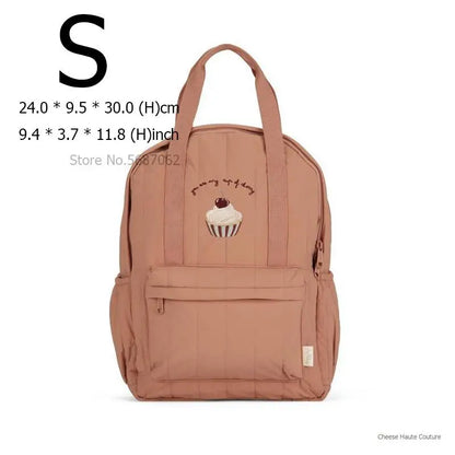 KS Baby Backpack Kids Schoolbag Kindergarten Bags Brand Cherry Lemon Children's Boys Girls Mom Traveling Storage Bag Wholesale S 03