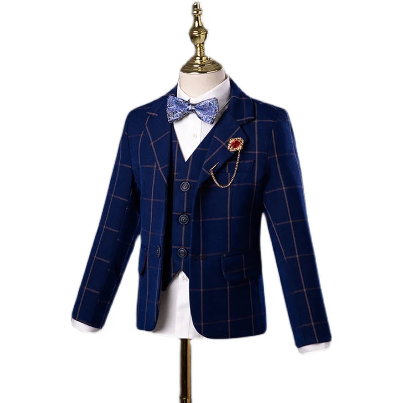 Flower Boys Wedding Suit - Children's Formal Blazer Set for Birthday Photos, School Graduation, and Performances