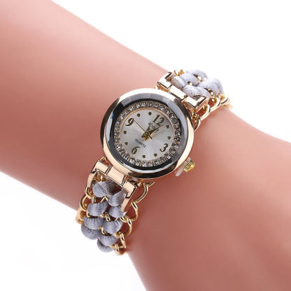 Women’s Knitting Rope Chain Quartz Wristwatch | Fashionable Simple Analog Watch with Sapphire Crystal Grey CHINA