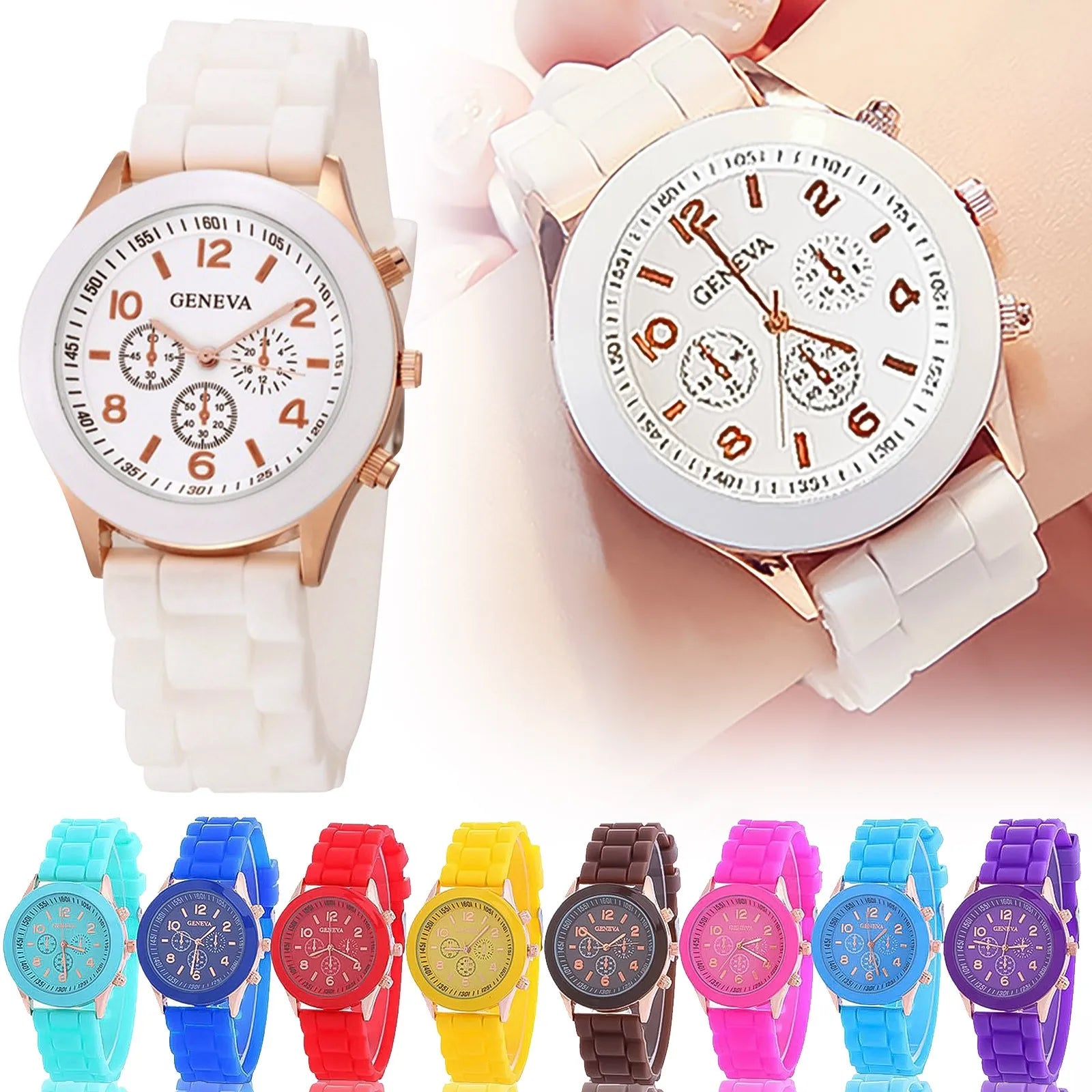 Fashion Women’s White Silicone Jelly Quartz Watch | Stylish Dress Wristwatch, Ideal Gifts for Girls